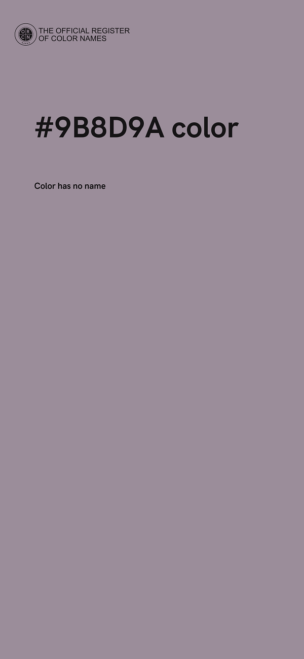 #9B8D9A color image