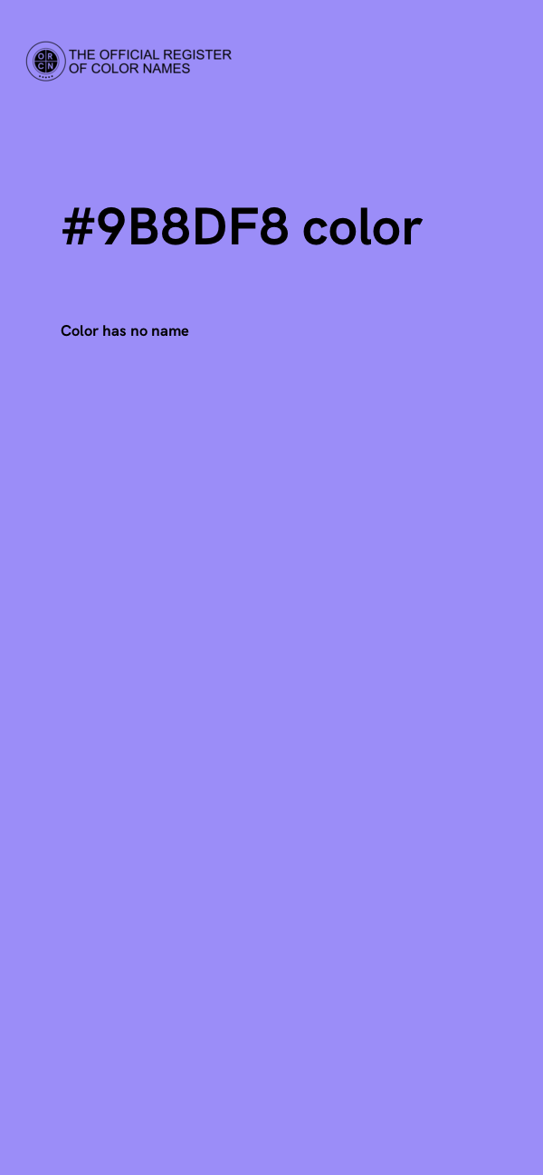 #9B8DF8 color image