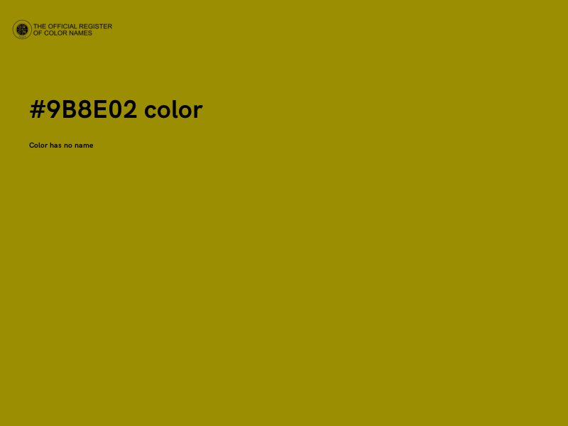 #9B8E02 color image