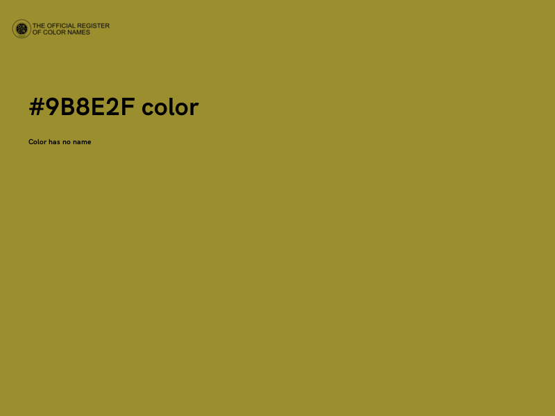 #9B8E2F color image