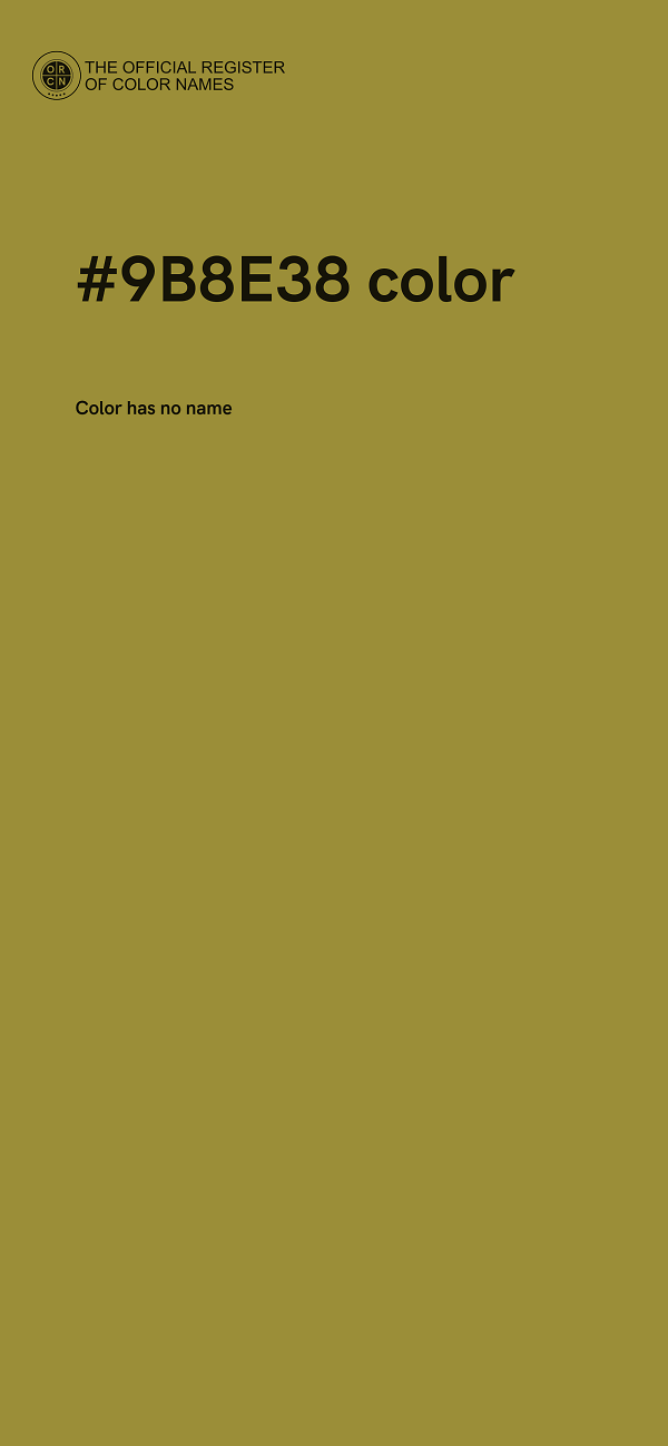 #9B8E38 color image