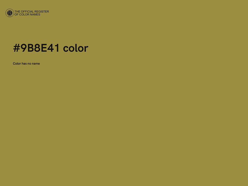 #9B8E41 color image