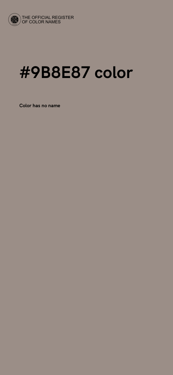 #9B8E87 color image