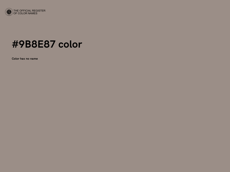 #9B8E87 color image