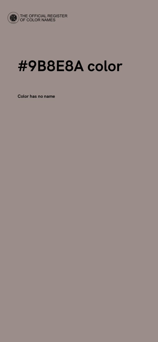 #9B8E8A color image
