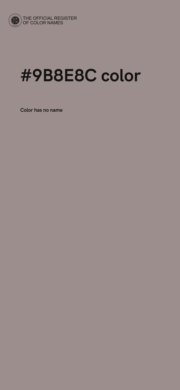 #9B8E8C color image