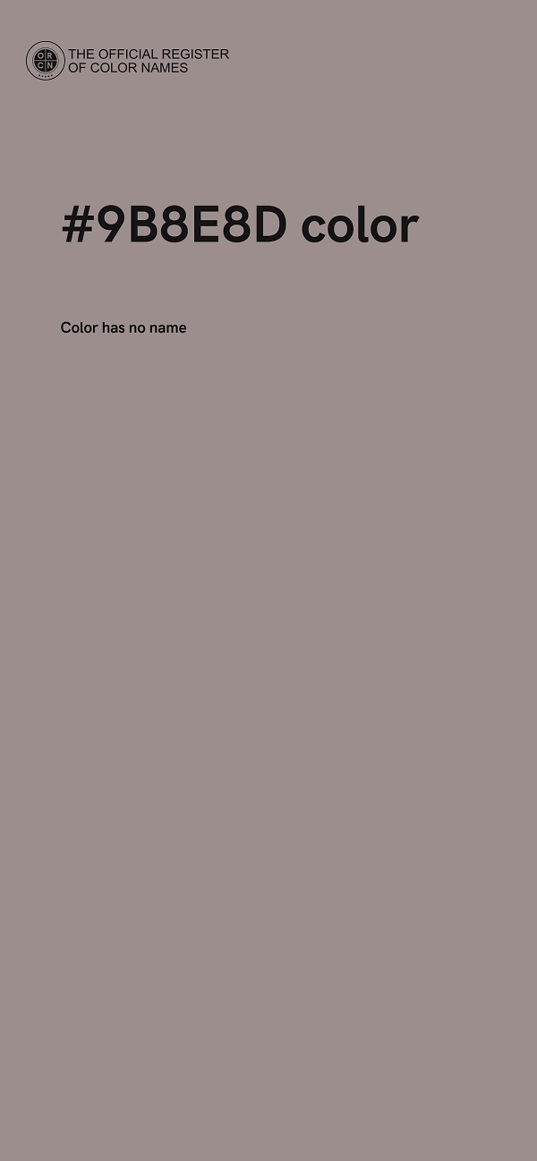 #9B8E8D color image