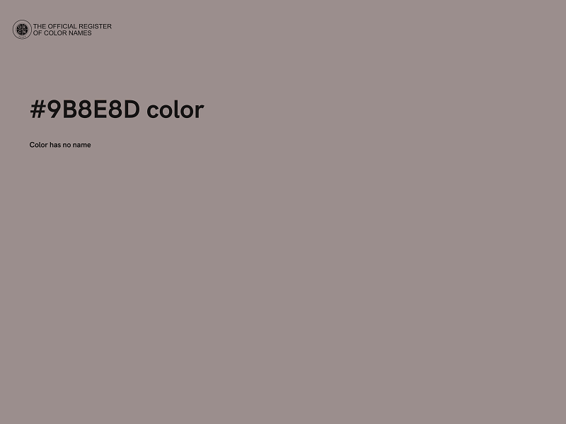 #9B8E8D color image