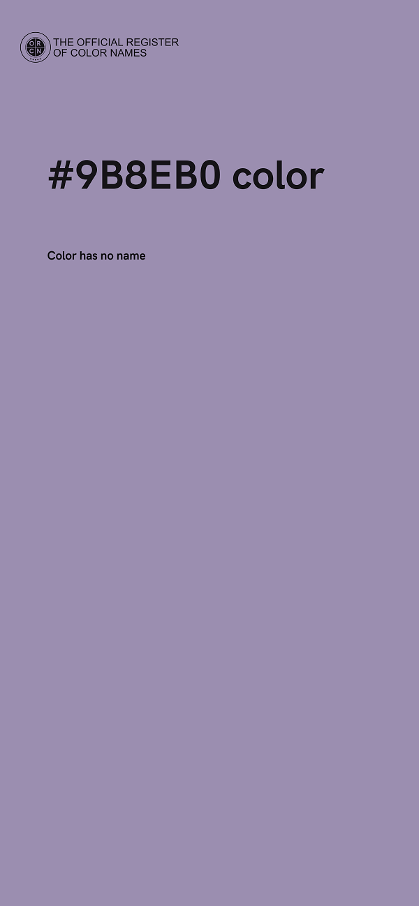 #9B8EB0 color image