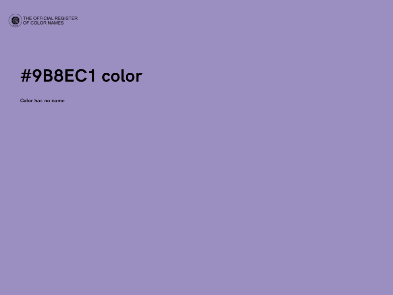 #9B8EC1 color image