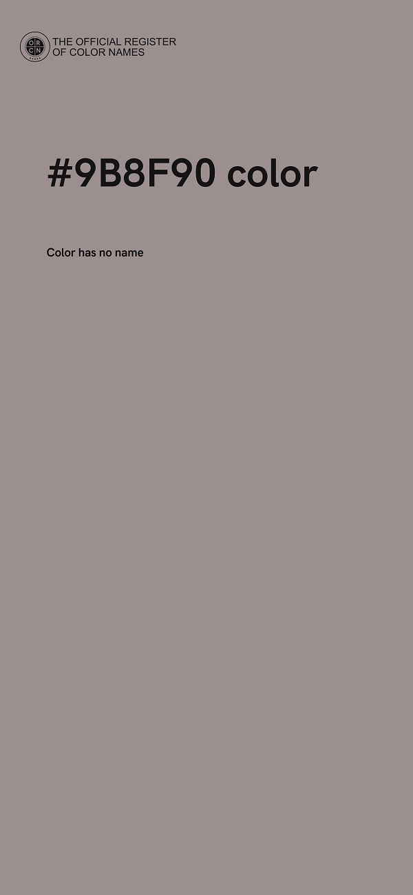 #9B8F90 color image