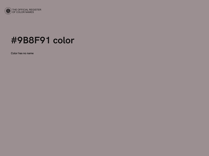 #9B8F91 color image