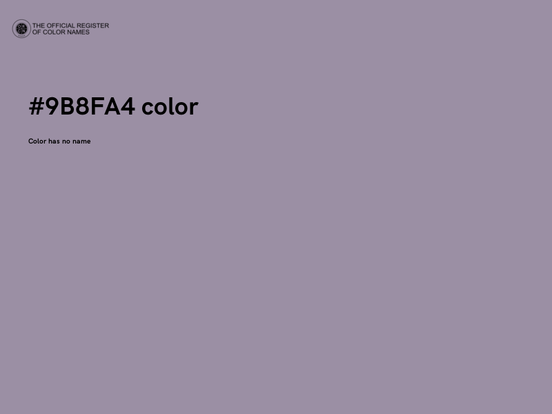 #9B8FA4 color image