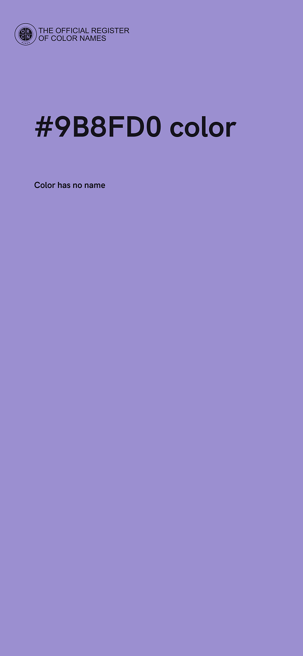 #9B8FD0 color image