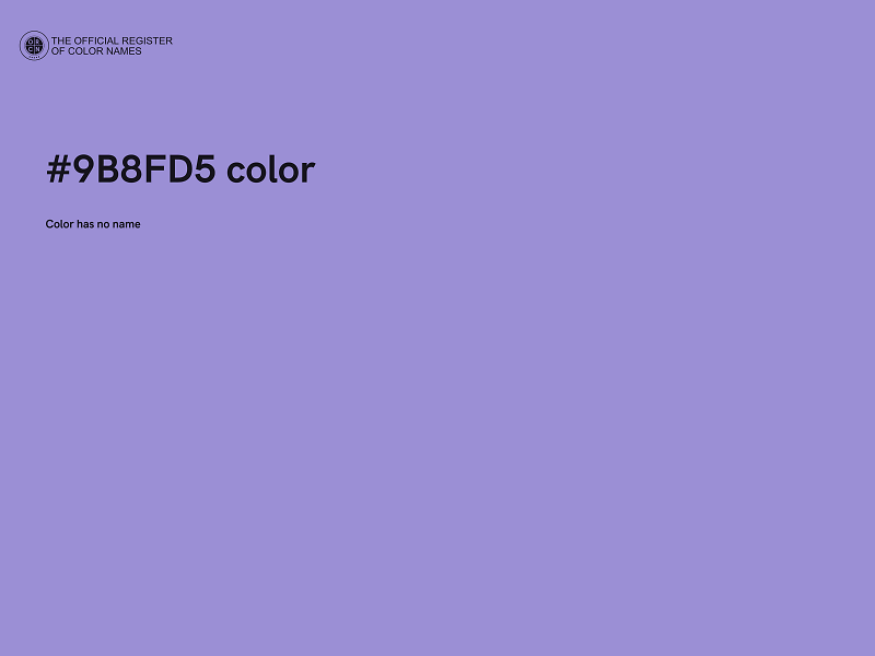 #9B8FD5 color image