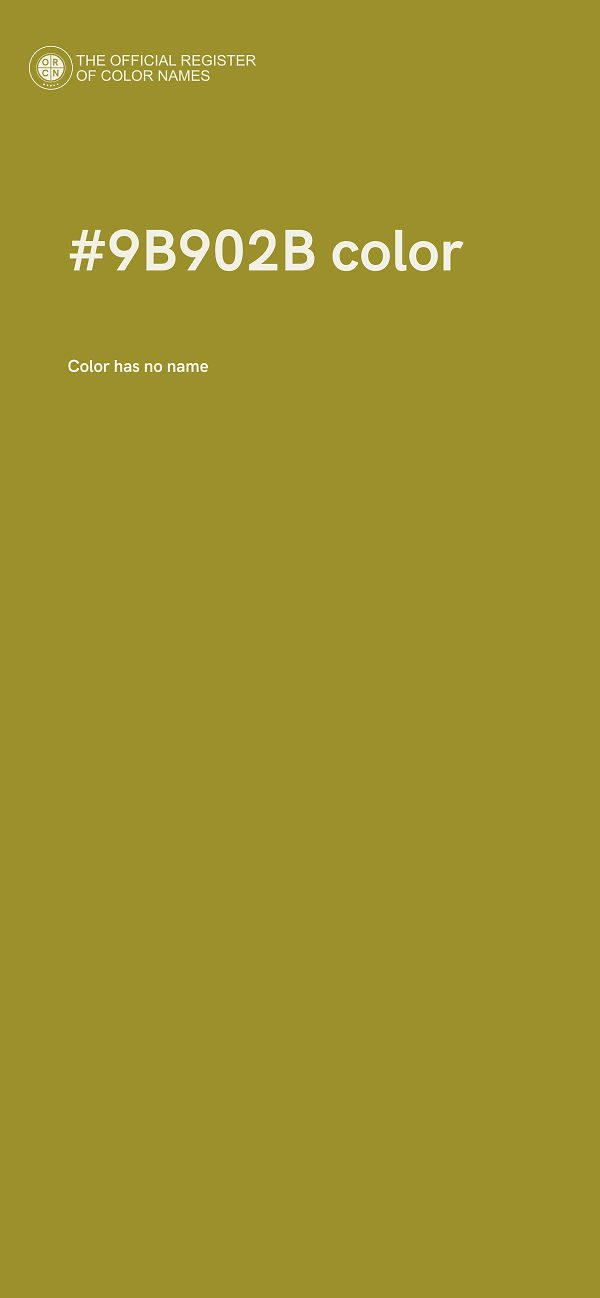 #9B902B color image
