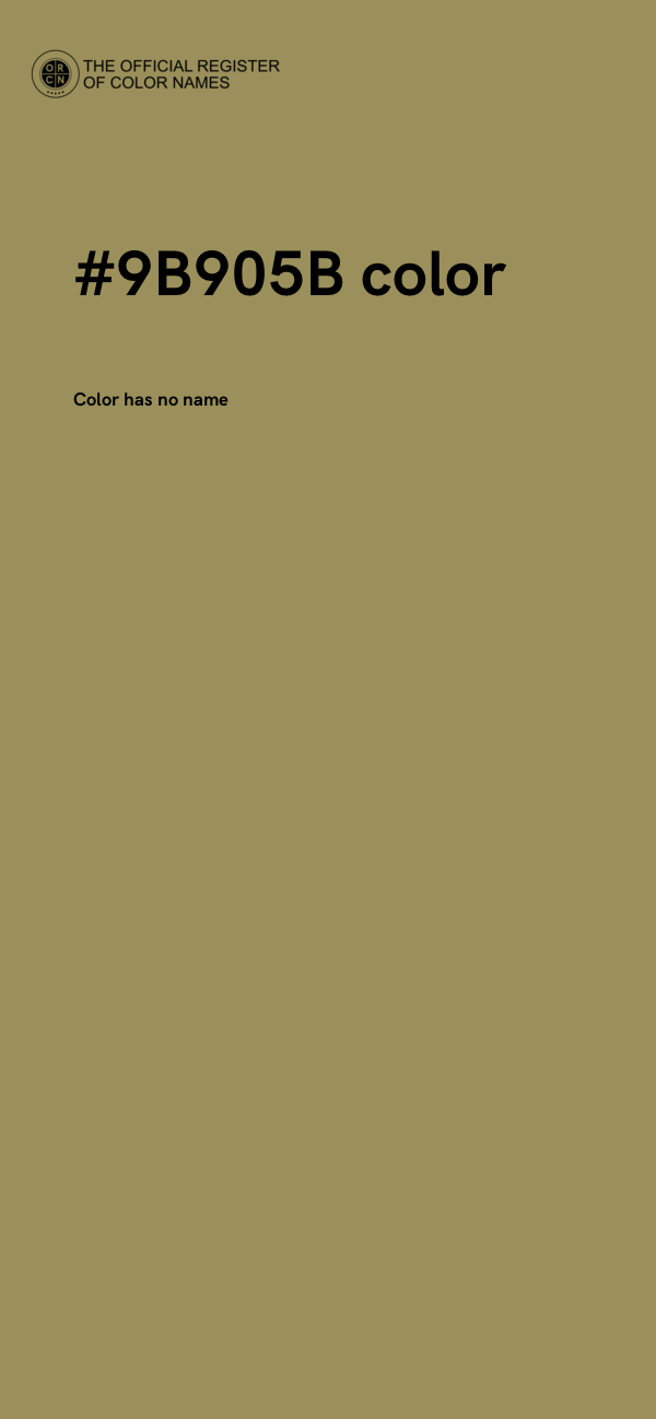 #9B905B color image