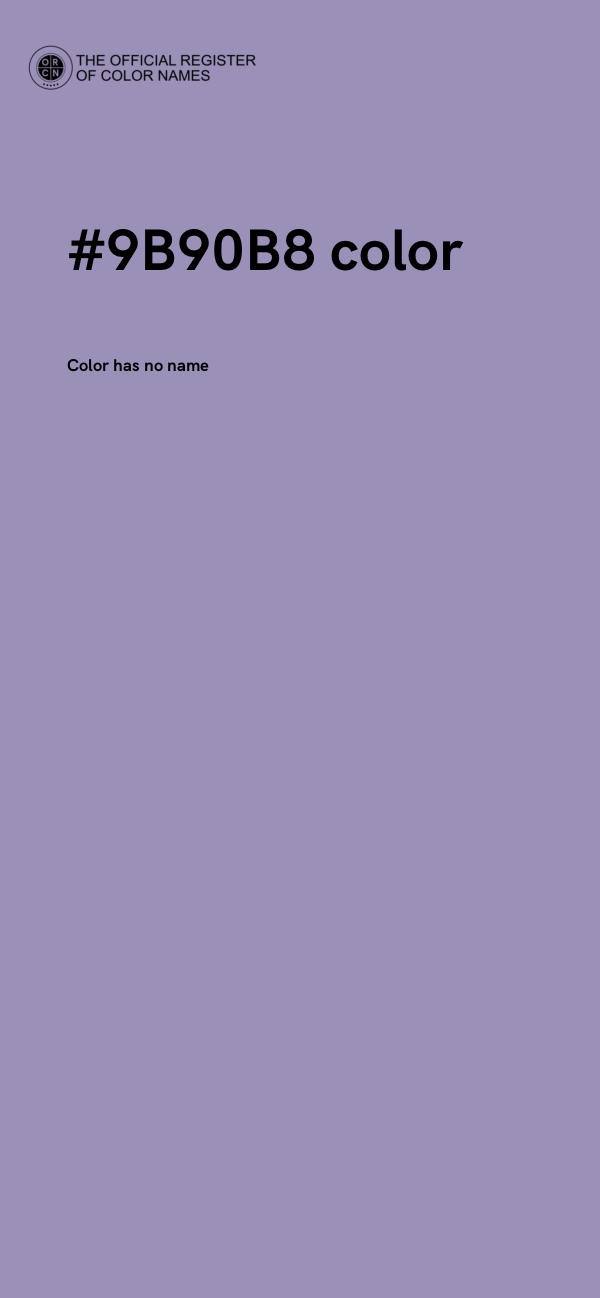 #9B90B8 color image