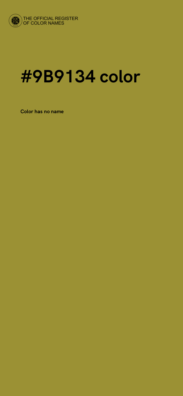 #9B9134 color image
