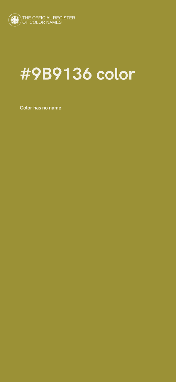 #9B9136 color image