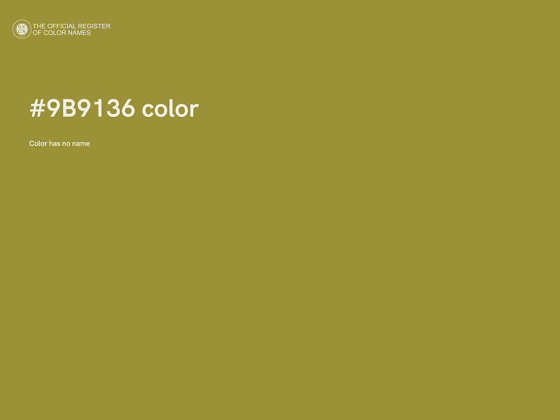 #9B9136 color image