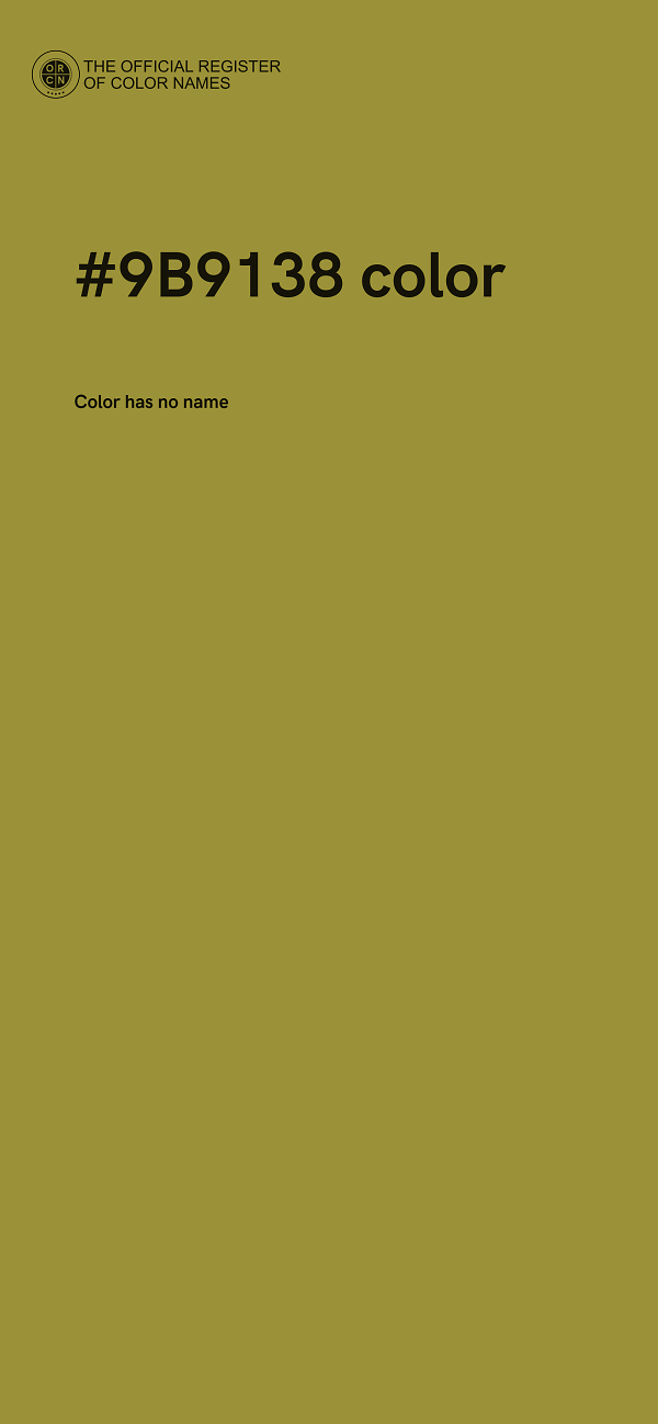 #9B9138 color image