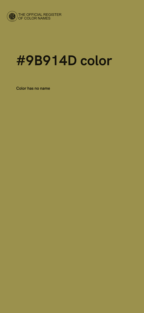 #9B914D color image