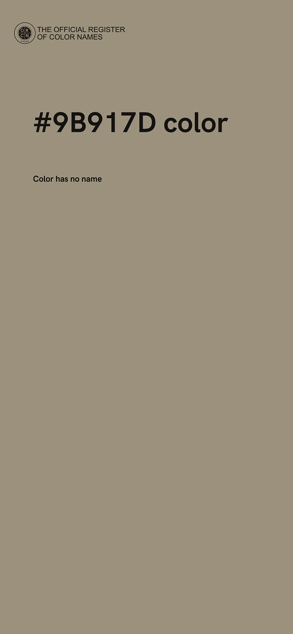 #9B917D color image
