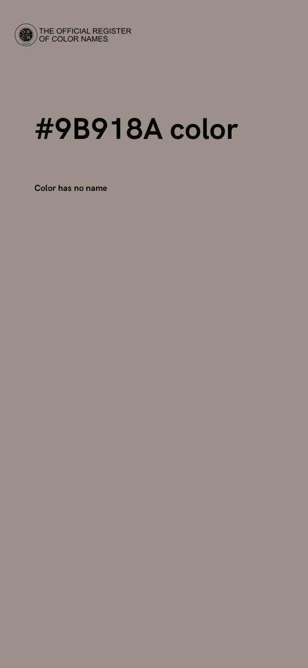 #9B918A color image