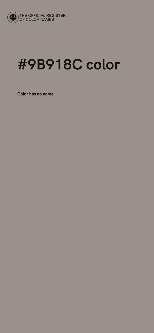 #9B918C color image