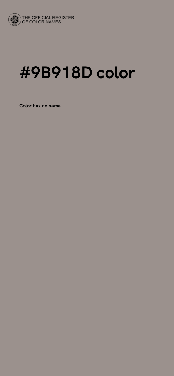 #9B918D color image