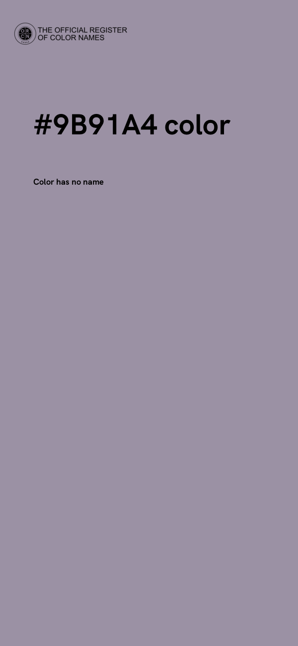 #9B91A4 color image