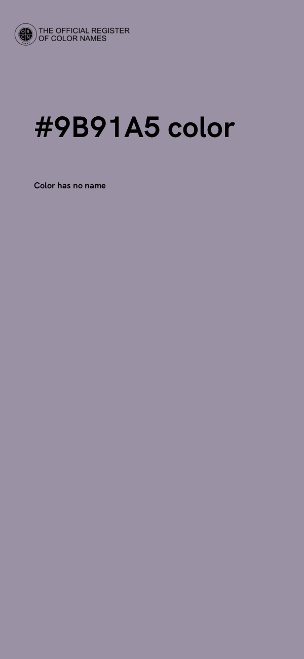 #9B91A5 color image
