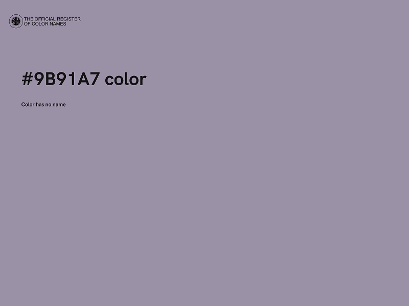 #9B91A7 color image