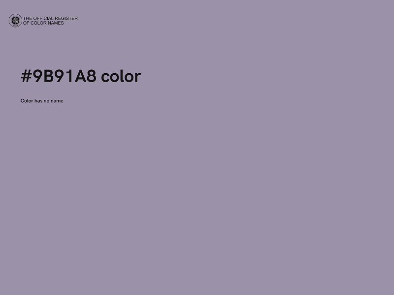 #9B91A8 color image