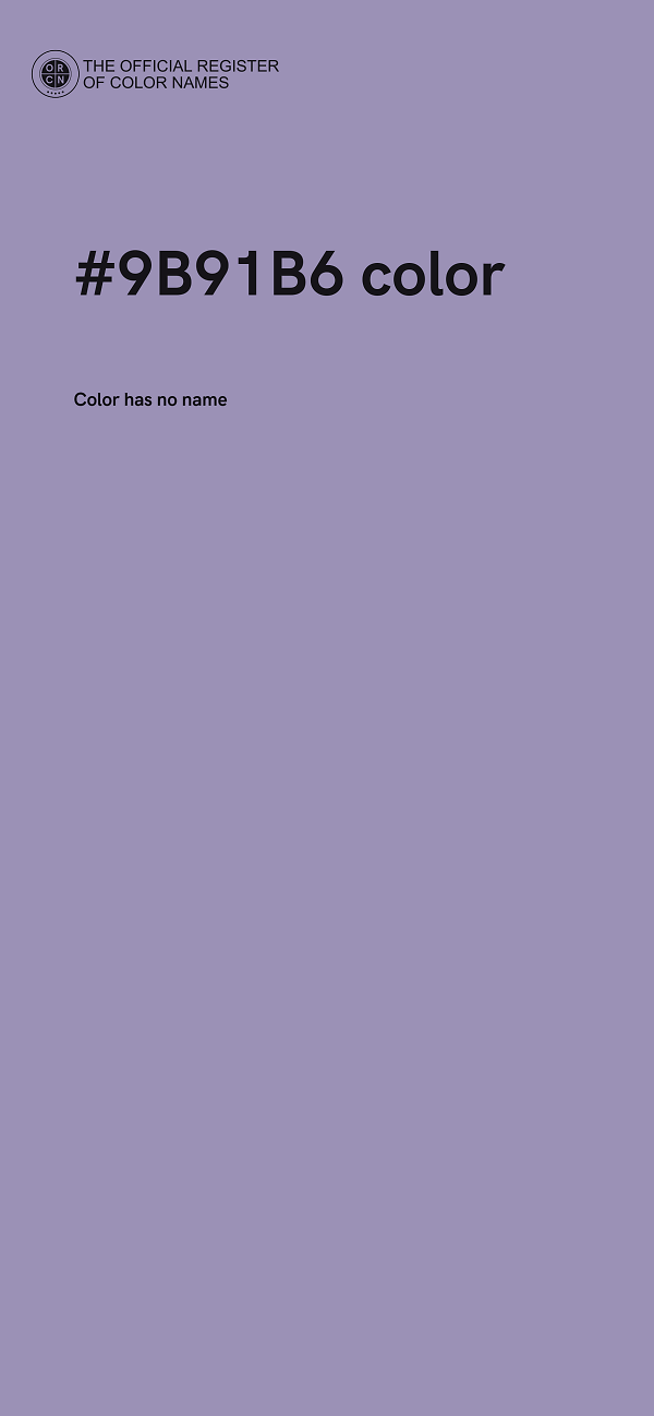 #9B91B6 color image