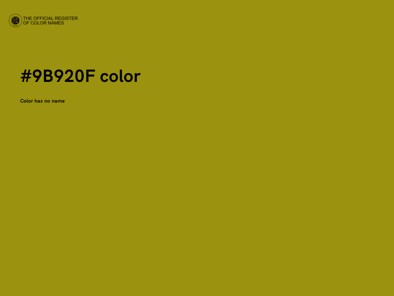 #9B920F color image