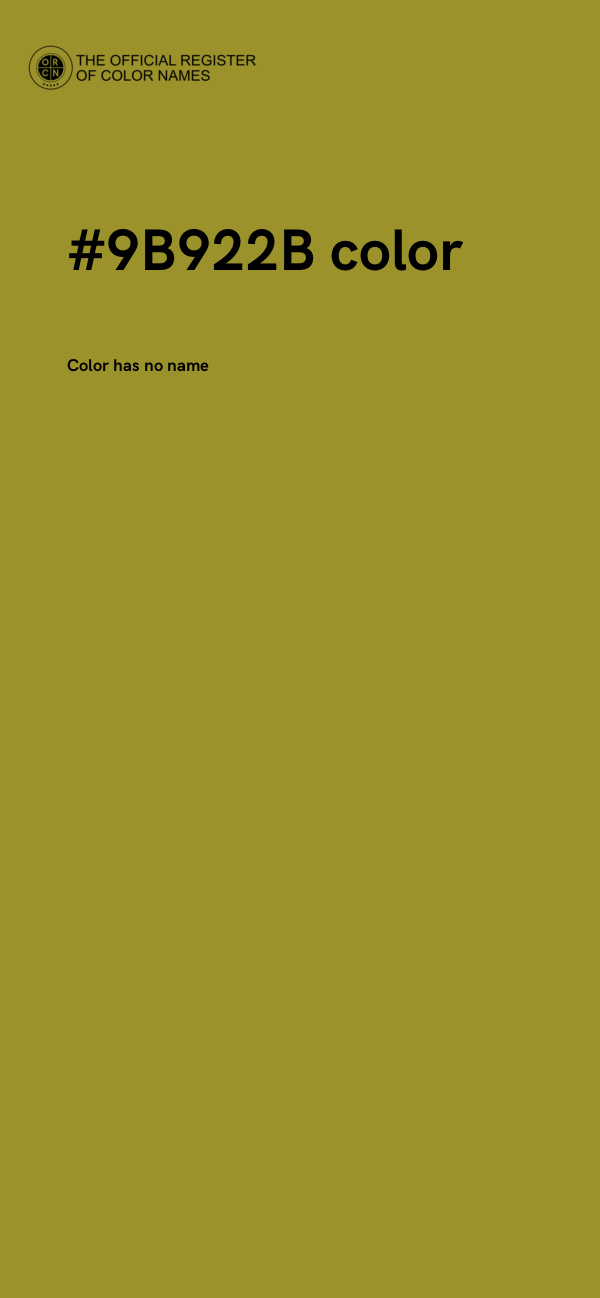 #9B922B color image