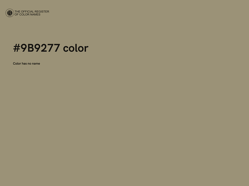 #9B9277 color image