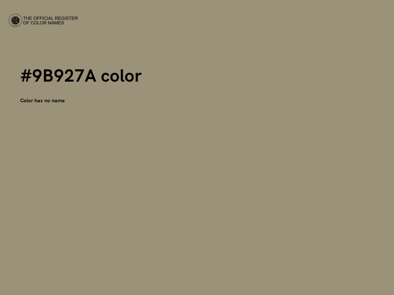 #9B927A color image