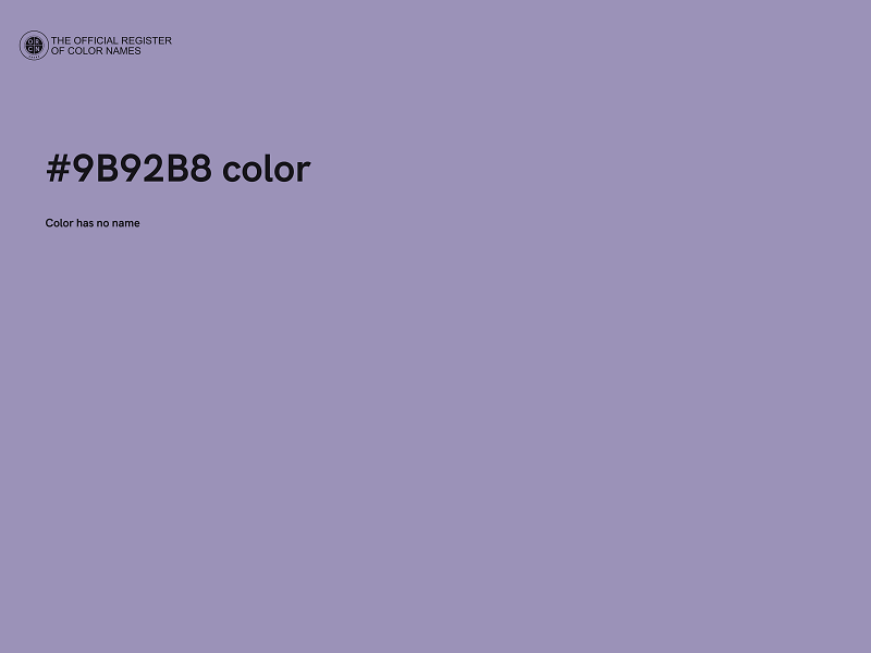 #9B92B8 color image