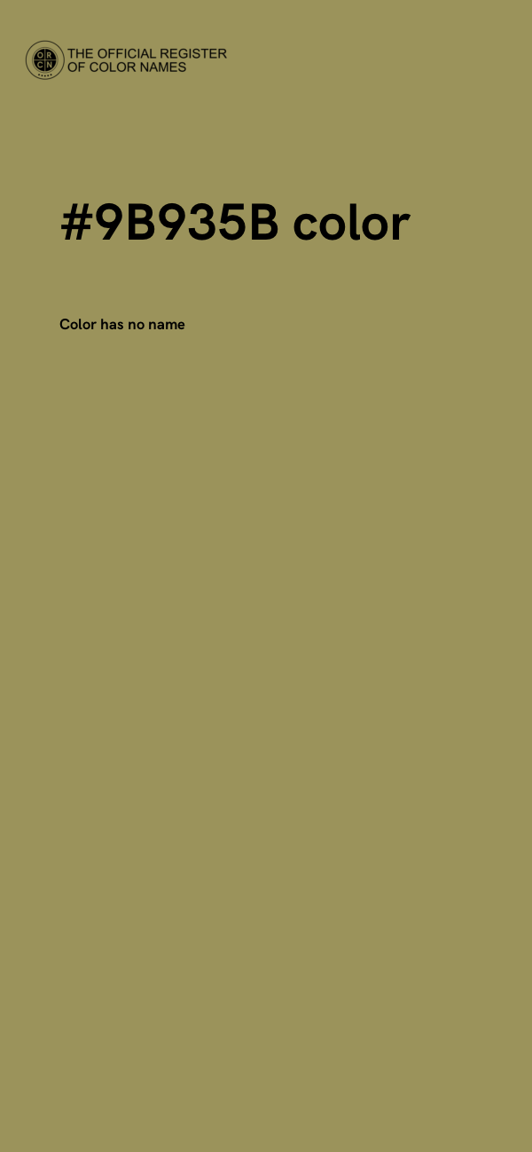#9B935B color image