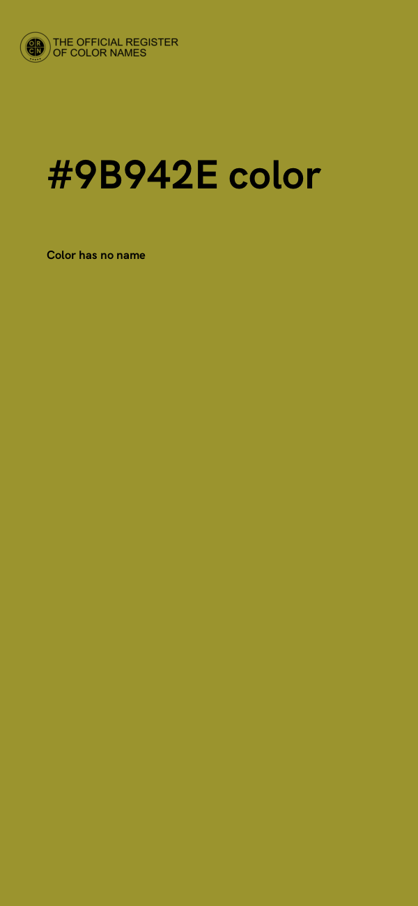 #9B942E color image
