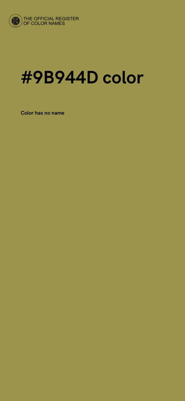 #9B944D color image