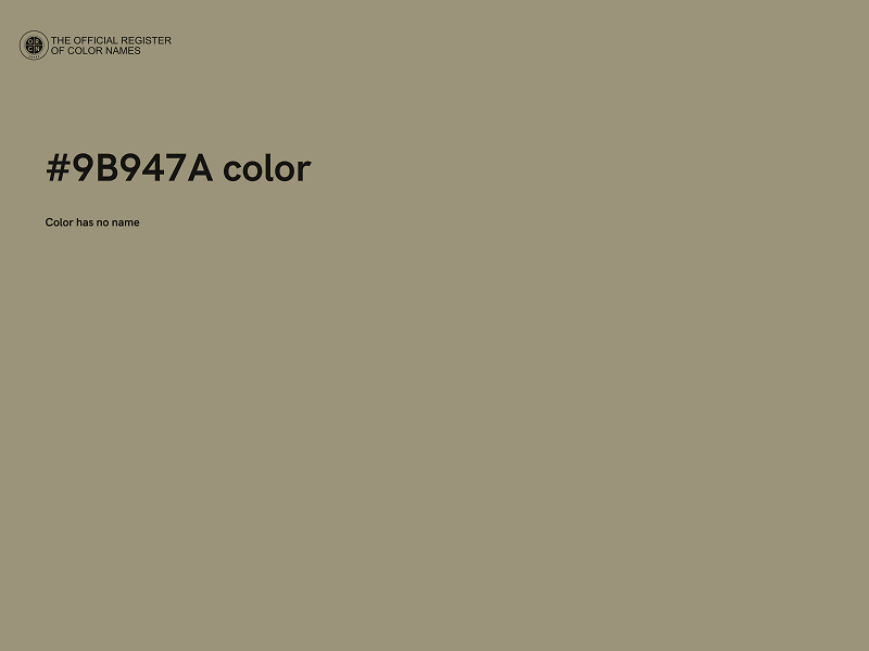 #9B947A color image