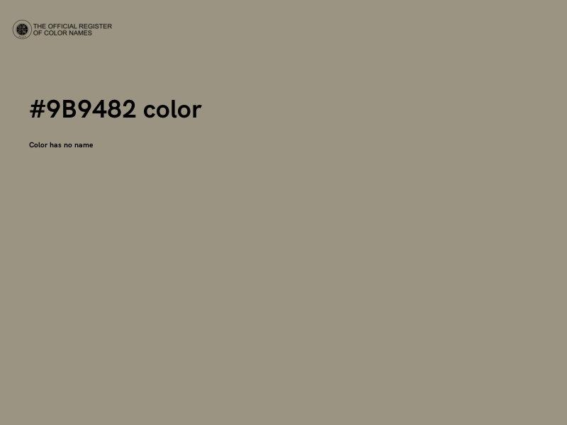 #9B9482 color image