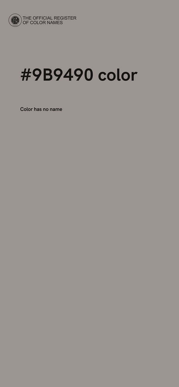#9B9490 color image