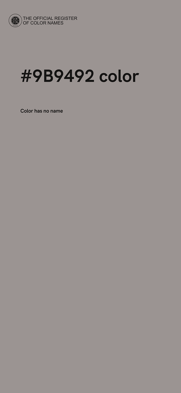 #9B9492 color image