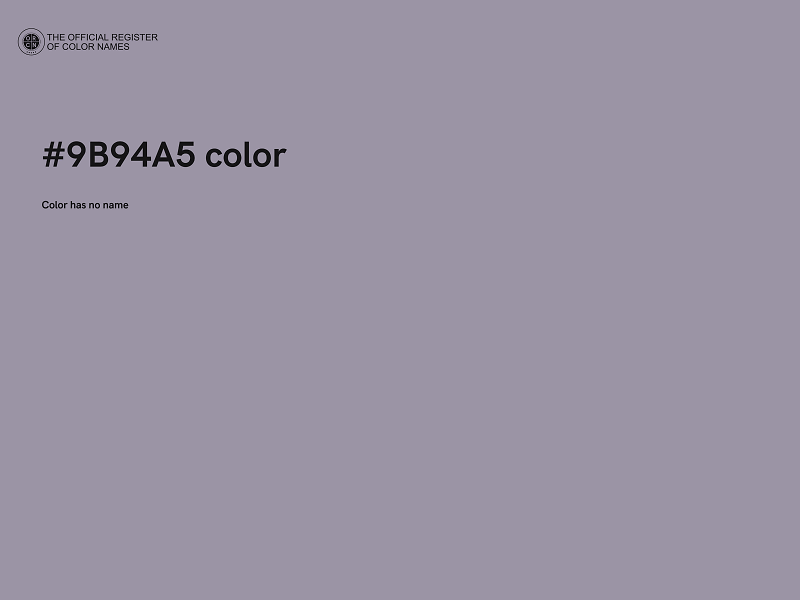 #9B94A5 color image