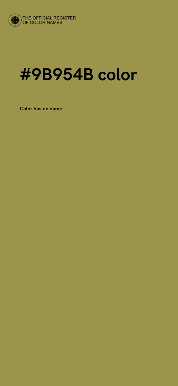 #9B954B color image